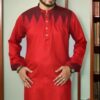 Best Embroidered Cotton Panjabi - Red