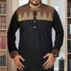 Best Embroidered Cotton Panjabi - Black